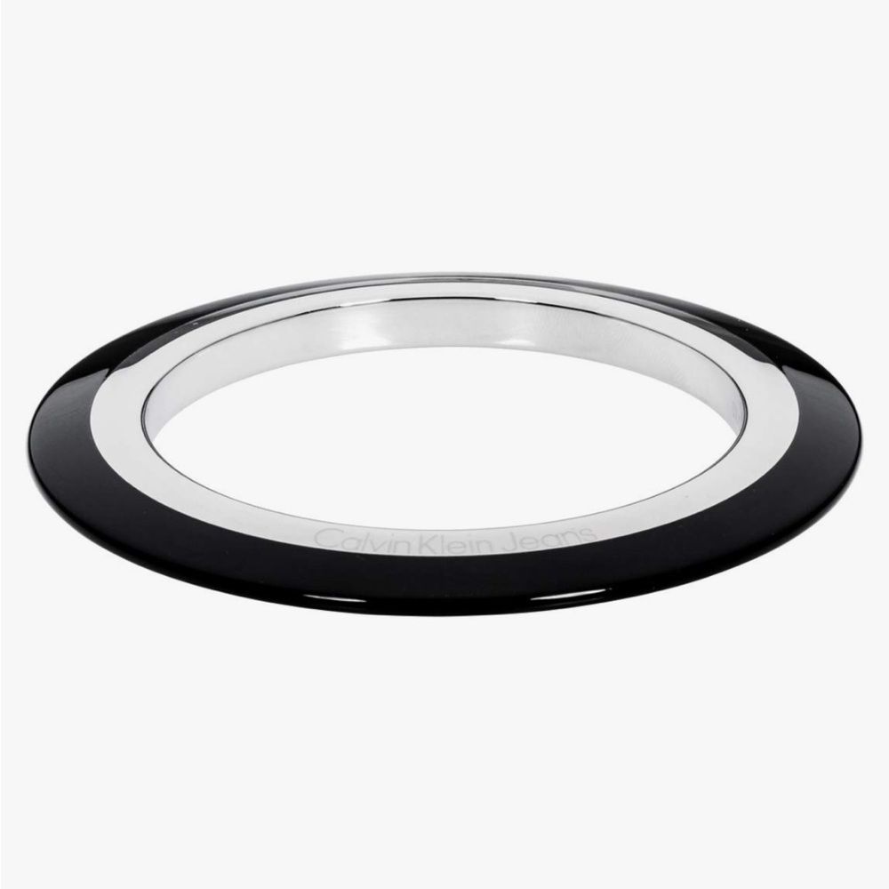 Calvin Klein Black and Silver Bangle